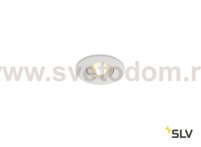 SLV 113971 NEW TRIA MINI DL ROUND Set Downlight, mattweiss, 30°, 3000K, inkl. Treiber, Clipfed.
