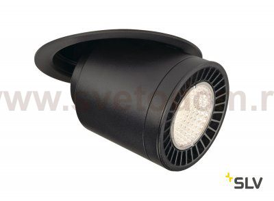 SLV 114120 SUPROS MOVE Deckeneinbau- leuchte, rund, schwarz, 3000lm 3000K, SLM LED, 60° Reflektor