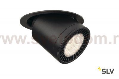 SLV 114120 SUPROS MOVE Deckeneinbau- leuchte, rund, schwarz, 3000lm 3000K, SLM LED, 60° Reflektor