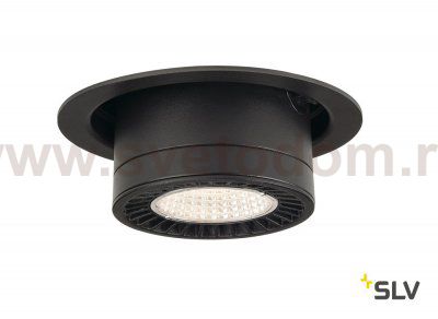 SLV 114120 SUPROS MOVE Deckeneinbau- leuchte, rund, schwarz, 3000lm 3000K, SLM LED, 60° Reflektor