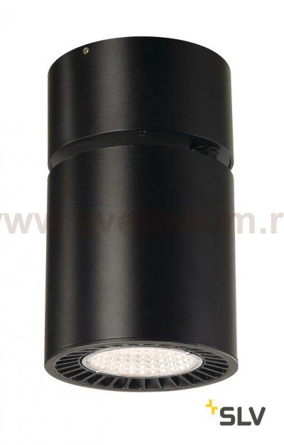 SLV 114130 SUPROS CL Deckenleuchte, rund, schwarz, 3000lm, 3000K, SLM LED, 60° Reflektor