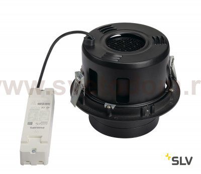 SLV 114170 SUPROS MOVE Deckeneinbau- leuchte, rund, schwarz, 3000lm 4000K, SLM LED, 60° Reflektor