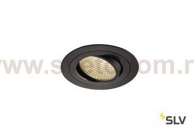 SLV 114230 NEW TRIA LED DL ROUND Set, mattschwarz, 12W, 38°, 3000K, inkl. Treiber, Clipfed.