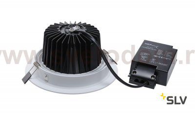 SLV 114261 NEW TRIA LED DL ROUND Set, mattweiss, 25W, 30°, 2700K, inkl. Treiber, Clipfed.