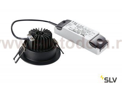 SLV 114380 NEW TRIA 68 LED DL ROUND Set, mattschwarz, 9W, 38°, 3000K, inkl. Treiber