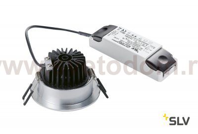 SLV 114386 NEW TRIA 68 LED DL ROUND Set, alu-brushed, 9W, 38°, 3000K, inkl. Treiber