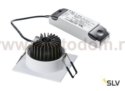 SLV 114391 NEW TRIA 68 LED DL SQUARE Set, mattweiss, 9W, 38°, 3000K, inkl. Treiber