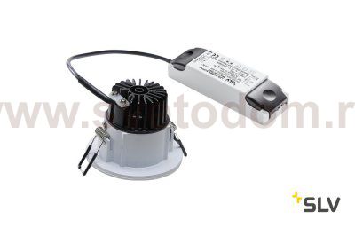 SLV 114441 PATTA-F, Deckeneinbauleuchte, rund, mattweiss, 38°, 3000K, inkl. Treiber