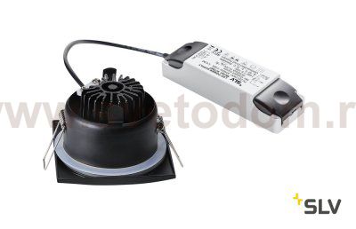 SLV 114470 OUT 65 LED DL SQUARE Set Down- light, mattschwarz, 9W, 38°, 3000K, inkl. Treiber
