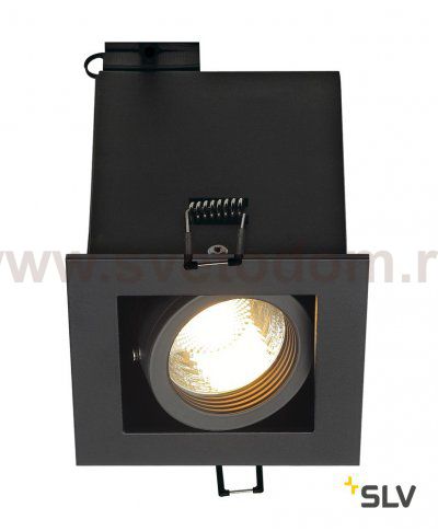SLV 115510 KADUX 1 GU10 Downlight, eckig, mattschwarz, max. 50W
