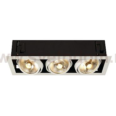 SLV 115561 KADUX 3 ES111 Downlight, eckig, mattweiss, max. 3x75W