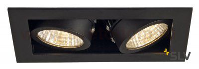 SLV 115710 KADUX LED DL Set, mattschwarz, 2x9W, 38°, 3000K, inkl. Treiber