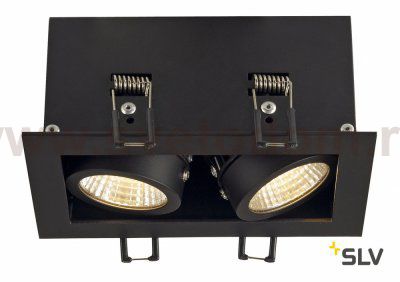SLV 115710 KADUX LED DL Set, mattschwarz, 2x9W, 38°, 3000K, inkl. Treiber