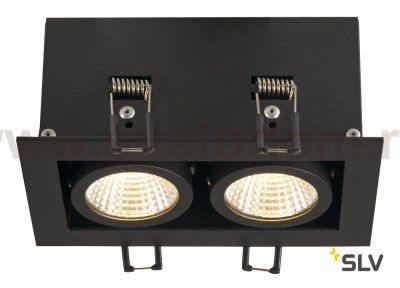 SLV 115710 KADUX LED DL Set, mattschwarz, 2x9W, 38°, 3000K, inkl. Treiber