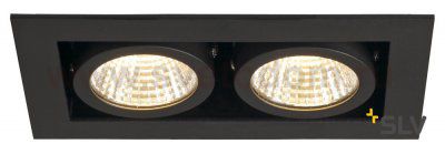 SLV 115710 KADUX LED DL Set, mattschwarz, 2x9W, 38°, 3000K, inkl. Treiber