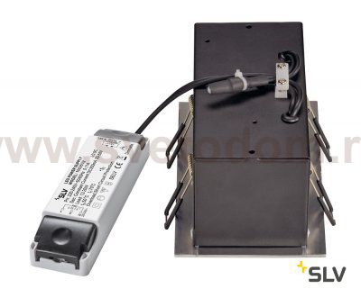 SLV 115716 KADUX LED DL Set, alu-brushed, 2x9W, 38°, 3000K, inkl. Treiber