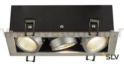 SLV 115726 KADUX LED DL Set, alu-brushed, 3x9W, 38°, 3000K, inkl. Treiber