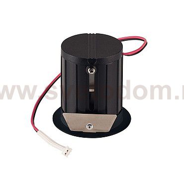 115900 SLV ILU LED светильник встраиваемый 350мА c LED 1Вт, 3000К, 55лм, 24°, с мини-штекером, черный