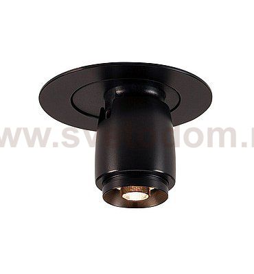 115900 SLV ILU LED светильник встраиваемый 350мА c LED 1Вт, 3000К, 55лм, 24°, с мини-штекером, черный