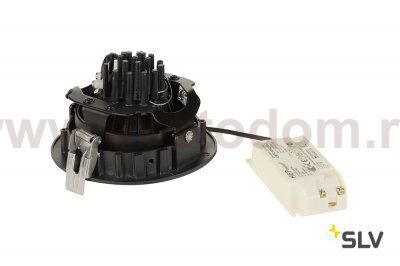 SLV 116310 SUPROS 78 DL Deckeneinbau- leuchte rund, schwarz, 3000K, 60° Linse