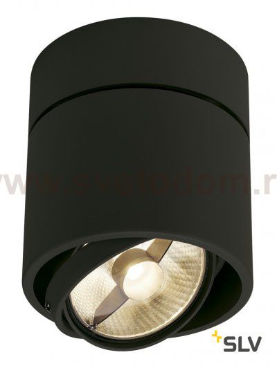 SLV 117160 KARDAMOD SURFACE ROUND ES111 SINGLE Deckenleuchte, rund, schwarz, GU10, max. 75W
