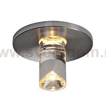 SLV 118026 LED Lightpoint Einbauleuchte, rund, alu geb?rstet, 1W LED, 3000K