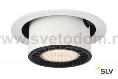SLV 118121 SUPROS MOVE Deckeneinbau- leuchte, rund, weiss, 4000lm, 3000K, SLM LED, 60° Reflektor