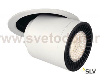 SLV 118121 SUPROS MOVE Deckeneinbau- leuchte, rund, weiss, 4000lm, 3000K, SLM LED, 60° Reflektor