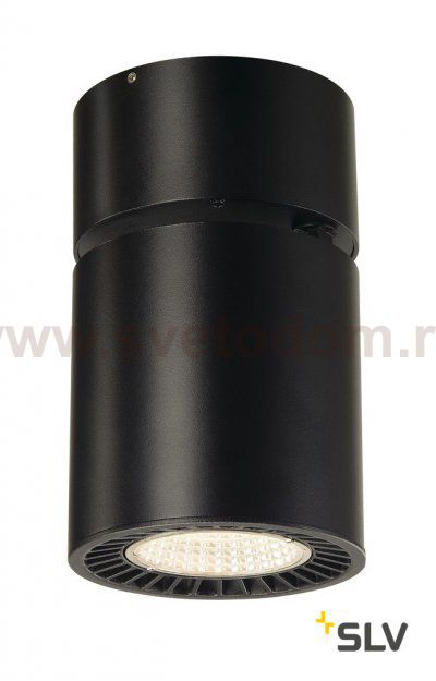 SLV 118130 SUPROS CL Deckenleuchte, rund, schwarz, 4000lm, 3000K, SLM LED, 60° Reflektor