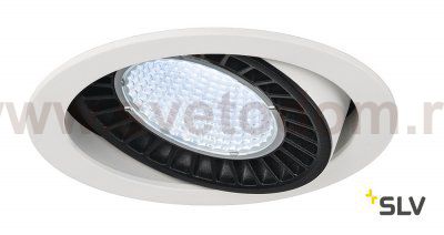 SLV 118161 SUPROS DL Deckeneinbauleuchte, rund, wei?, 4000lm, 4000K SLM LED, 60° Reflektor
