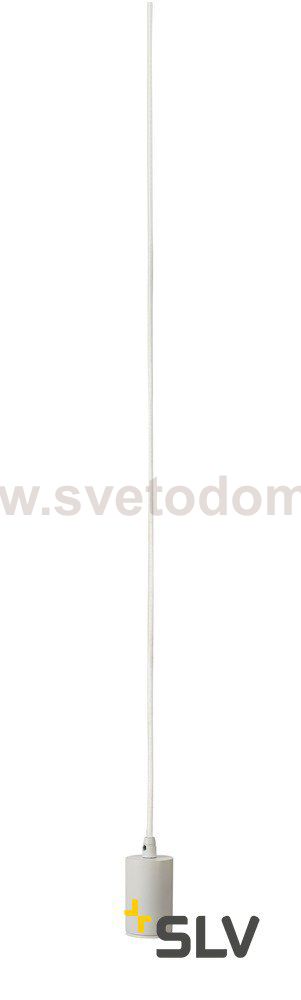 SLV 132651 FITU E27 Pendelleuchte, rund, weiss, E27, max. 60W, 2.5m Kabel mit offenem Kabele.