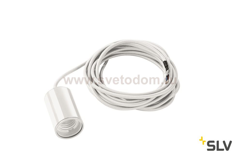 132691 SLV FITU E27 PD-2 светильник подвесной 5m для лампы E27 60Вт макс., без основания, белый