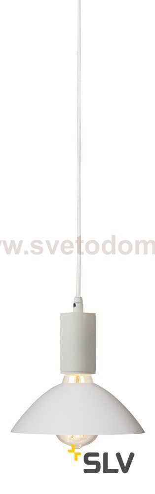 132691 SLV FITU E27 PD-2 светильник подвесной 5m для лампы E27 60Вт макс., без основания, белый