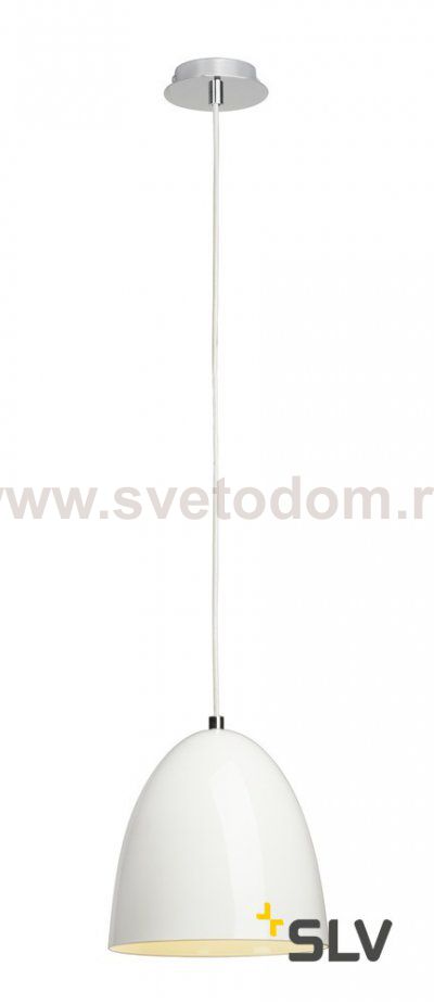 SLV 133001 PARA CONE 20 Pendelleuchte, rund, weiss, E27, max. 60W