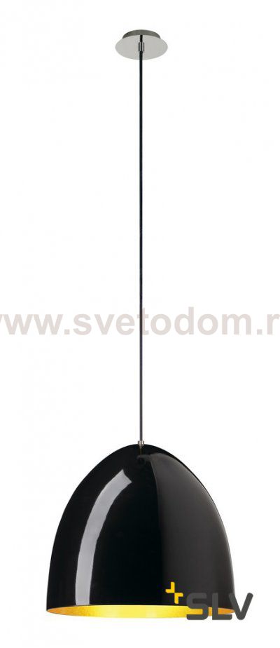 SLV 133070 PARA CONE 40 Pendelleuchte, rund, schwarz/gold, E27 max. 60W