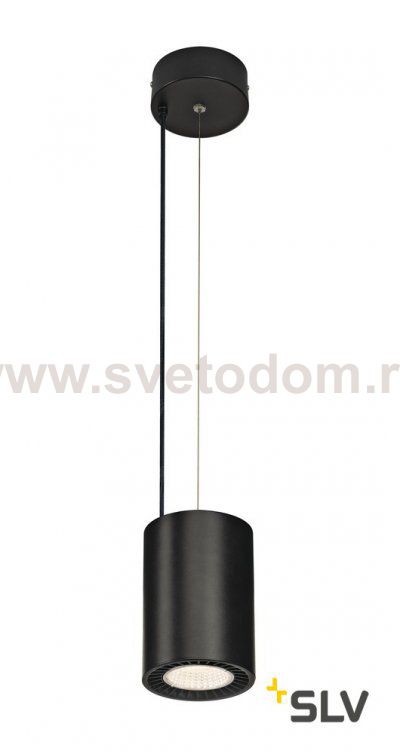 SLV 133140 SUPROS PD Pendelleuchte, rund, schwarz, 4000lm 3000K SLM LED, 60° Reflektor