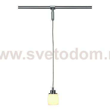 SLV 138861 WAVE, NEW SURA светильник подвесной для лампы QT12 G6.35 35Вт макс., хром/ стекло белое