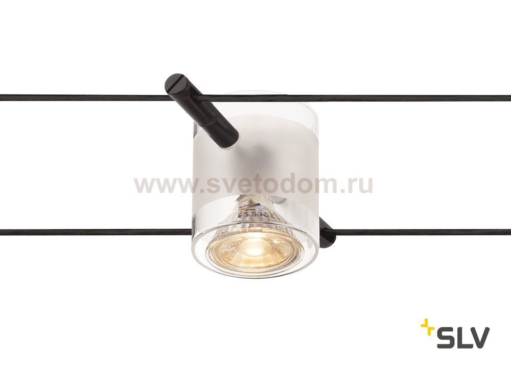 139120 SLV TENSEO, COMET светильник 12В AC для лампы QR-C51 50Вт макс., черный / стекло частично матовое