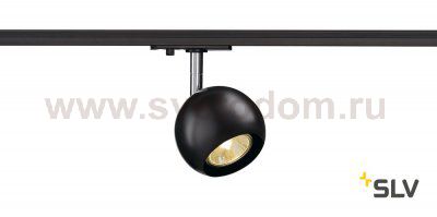 SLV 144010 LIGHT EYE Spot GU10, schwarz/ chrom, GU10, max. 50W, inkl. 1P.-Adapter