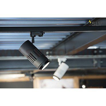 SLV 144110 STRUCTEC LED 24W, rund, schwarz, 3000K, 60°, inkl. 1P.-Adapter