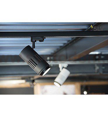 SLV 144110 STRUCTEC LED 24W, rund, schwarz, 3000K, 60°, inkl. 1P.-Adapter