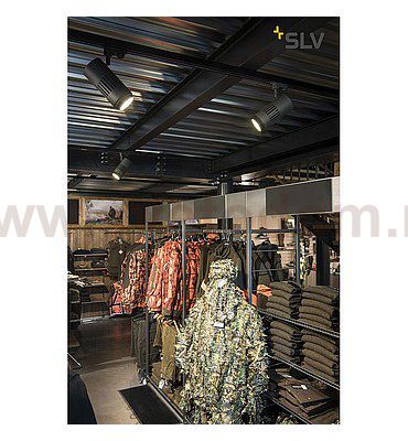 SLV 144110 STRUCTEC LED 24W, rund, schwarz, 3000K, 60°, inkl. 1P.-Adapter