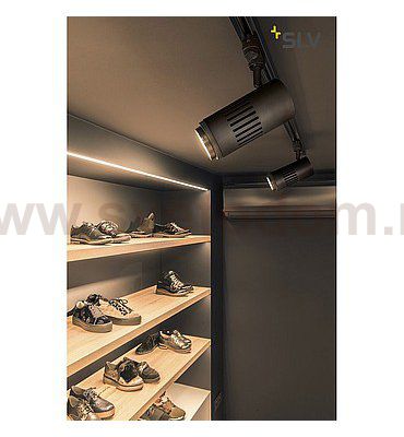 SLV 144114 STRUCTEC LED 24W, rund, silber, 3000K, 60°, inkl. 1P.-Adapter