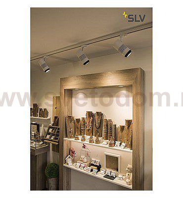 SLV 144114 STRUCTEC LED 24W, rund, silber, 3000K, 60°, inkl. 1P.-Adapter