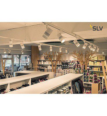 SLV 144114 STRUCTEC LED 24W, rund, silber, 3000K, 60°, inkl. 1P.-Adapter