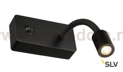 SLV 146700 PIPOFLEX Wandleuchte, schwarz, 4W, 3000K