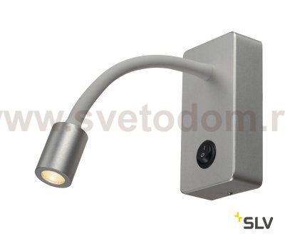 SLV 146704 PIPOFLEX Wandleuchte, silbergrau, 4W LED, 3000K