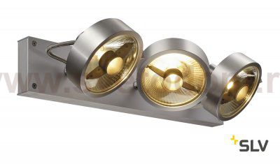 SLV 147326 KALU 3 QPAR Deckenleuchte, alu-geb?rstet, ES111, max. 3x75W