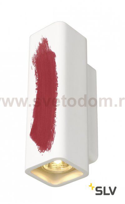 SLV 148015 PLASTRA Wandleuchte, WL-1, eckig, weisser Gips, 2xGU10, max.35W