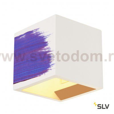 SLV 148018 PLASTRA CUBE Wandleuchte, eckig, weisser Gips, G9, max. 42W